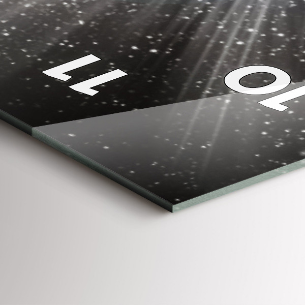 Vertical wall clock Earth Moon Sun