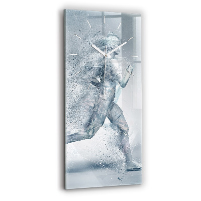 Vertical wall clock Running man