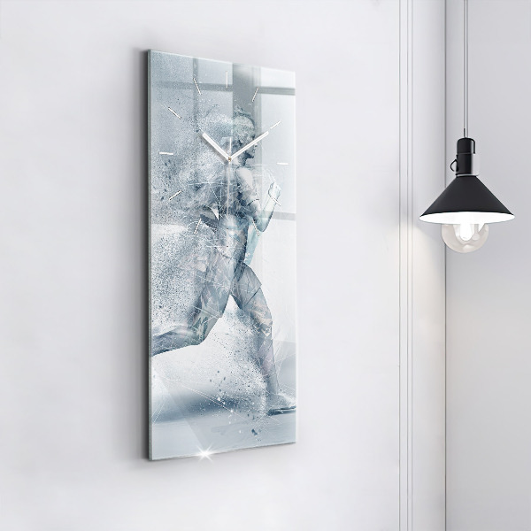 Vertical wall clock Running man