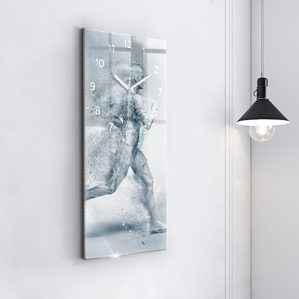 Vertical wall clock Running man