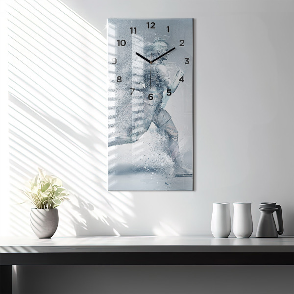 Vertical wall clock Running man