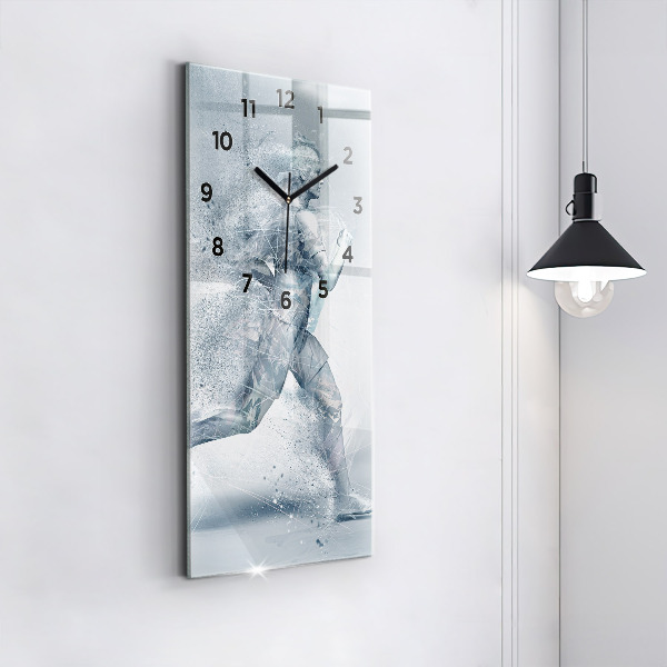 Vertical wall clock Running man