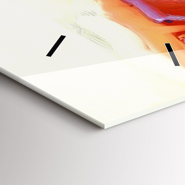 Vertical wall clock Colorful poppies