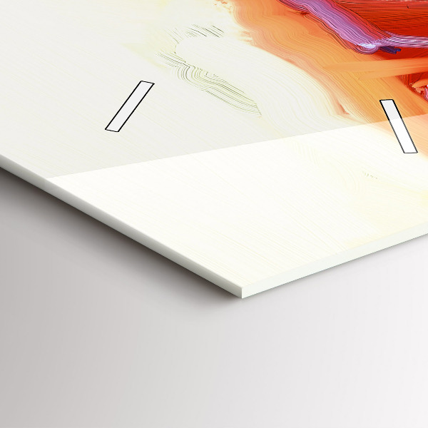 Vertical wall clock Colorful poppies