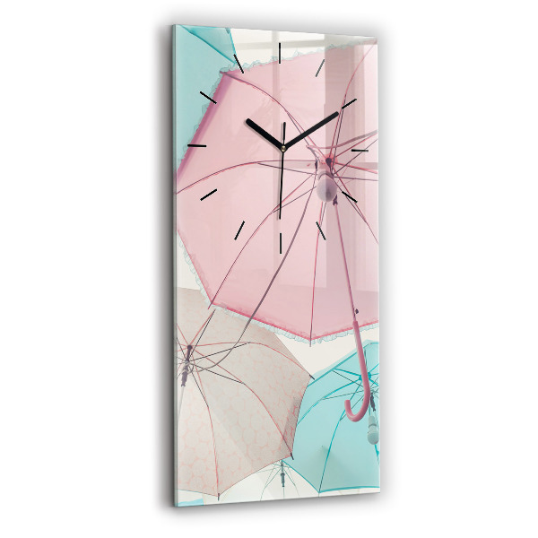 Vertical wall clock Pastel umbrellas