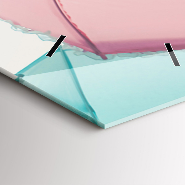 Vertical wall clock Pastel umbrellas