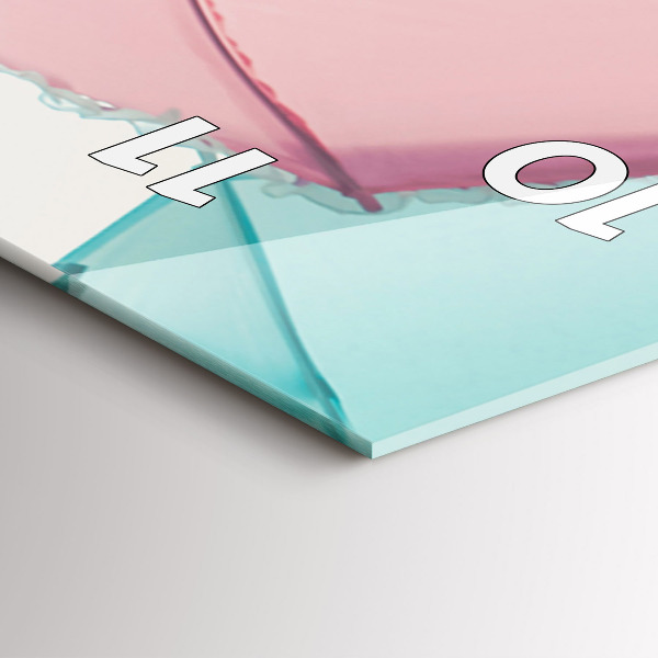 Vertical wall clock Pastel umbrellas