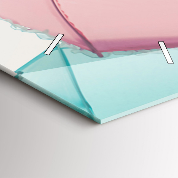 Vertical wall clock Pastel umbrellas