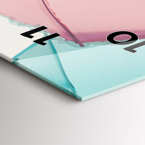 Vertical wall clock Pastel umbrellas