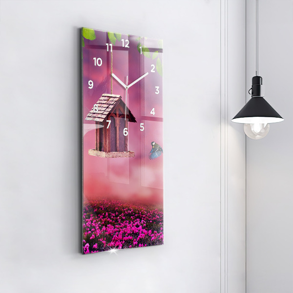 Vertical wall clock Birdhouse