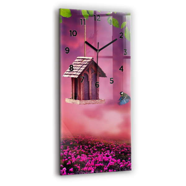 Vertical wall clock Birdhouse