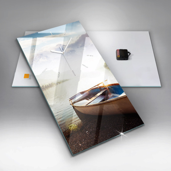 Vertical wall clock Lake view