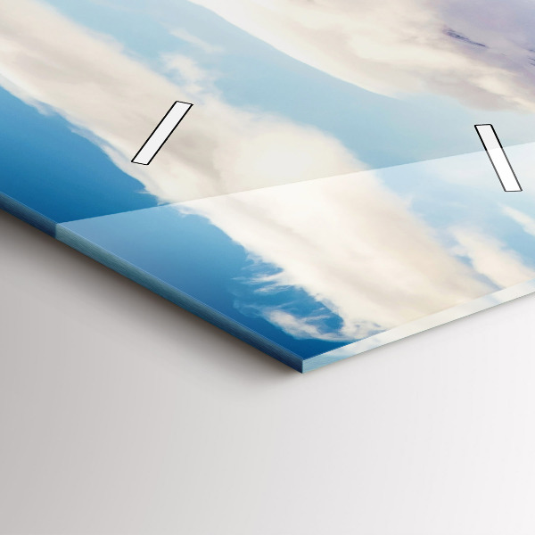 Vertical wall clock Lake view