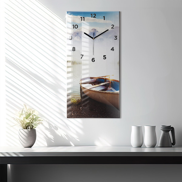 Vertical wall clock Lake view