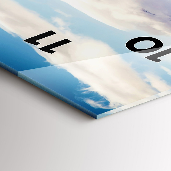 Vertical wall clock Lake view