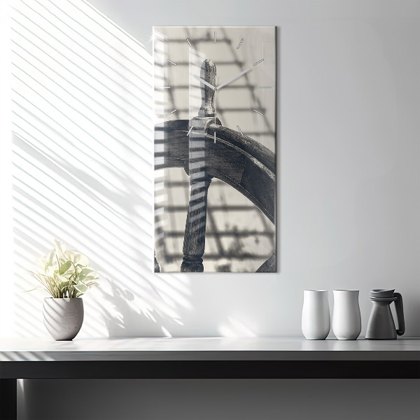 Vertical wall clock Ancient ship