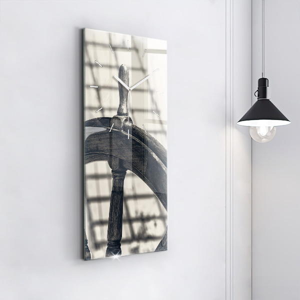 Vertical wall clock Ancient ship