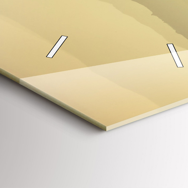 Vertical wall clock Misty mountain slopes