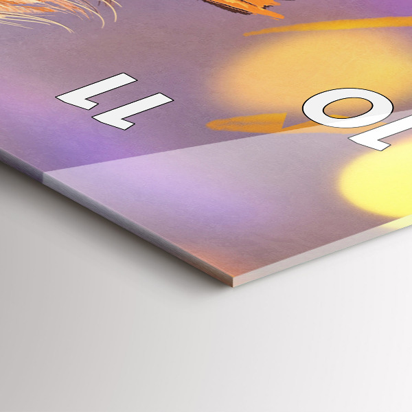 Vertical wall clock Knight with a sword