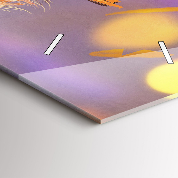 Vertical wall clock Knight with a sword