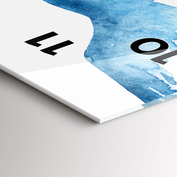 Vertical wall clock Flying blue birds