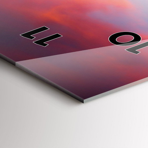 Vertical wall clock Stellisee Matterhorn lake