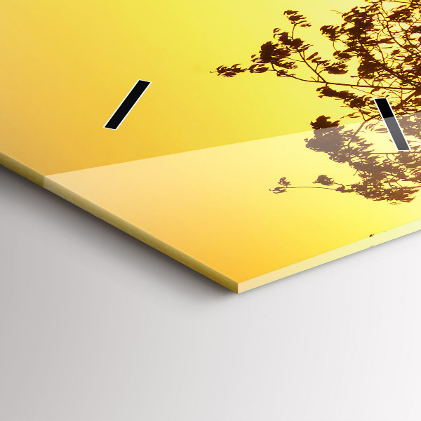 Vertical wall clock Fog at sunrise