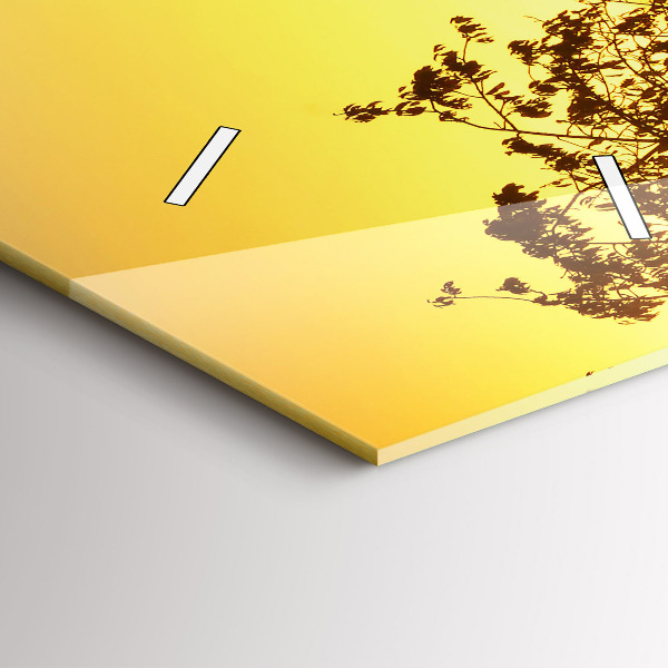 Vertical wall clock Fog at sunrise