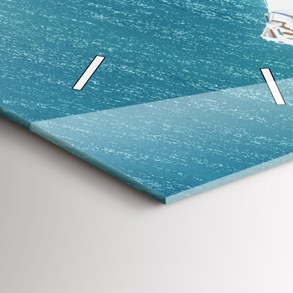 Vertical wall clock Heart Island