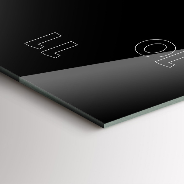 Vertical wall clock Colorful bird feathers