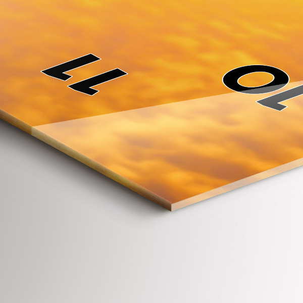 Vertical wall clock Swans in Love