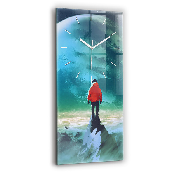 Vertical wall clock Man in the moon