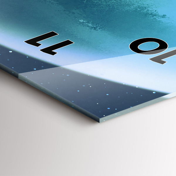 Vertical wall clock Man in the moon