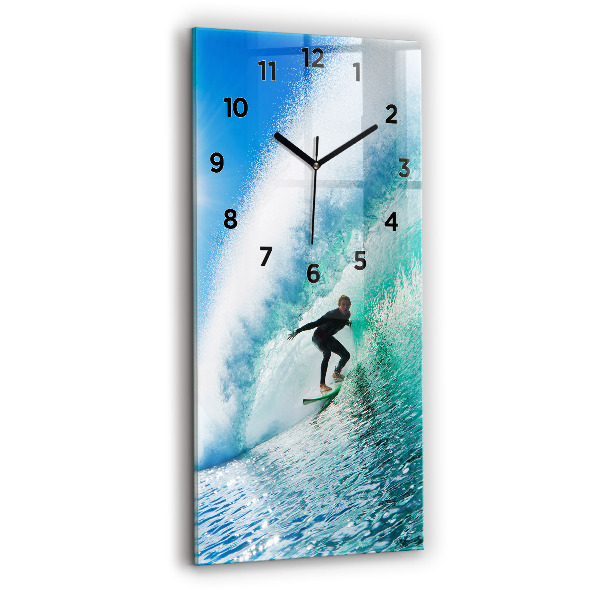 Vertical wall clock Surfing in Hawaii