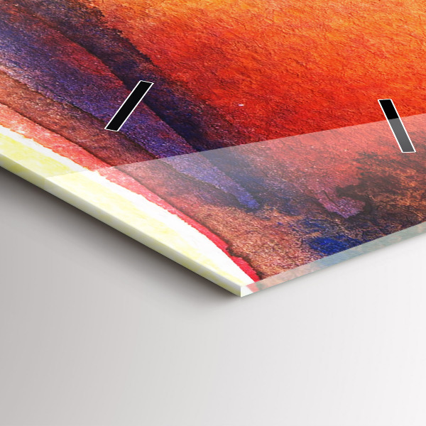 Vertical wall clock Woman in a hat