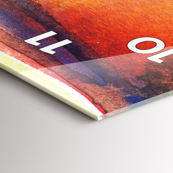 Vertical wall clock Woman in a hat