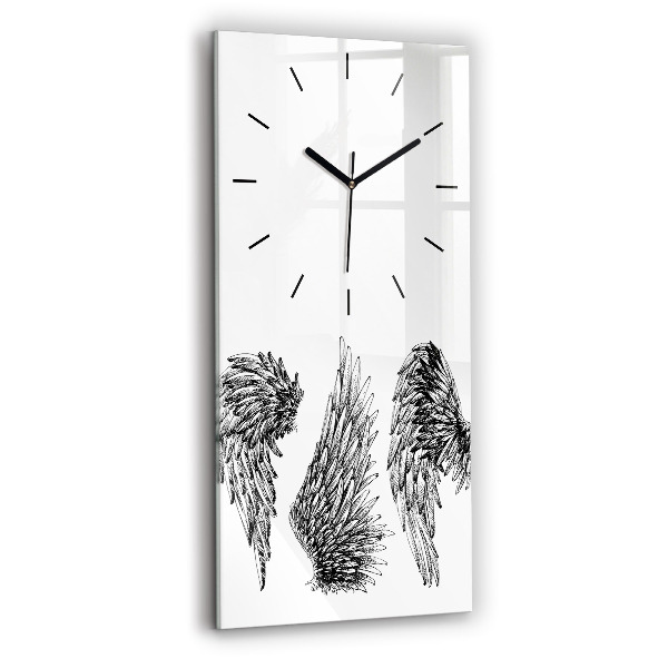 Vertical wall clock Angel wings