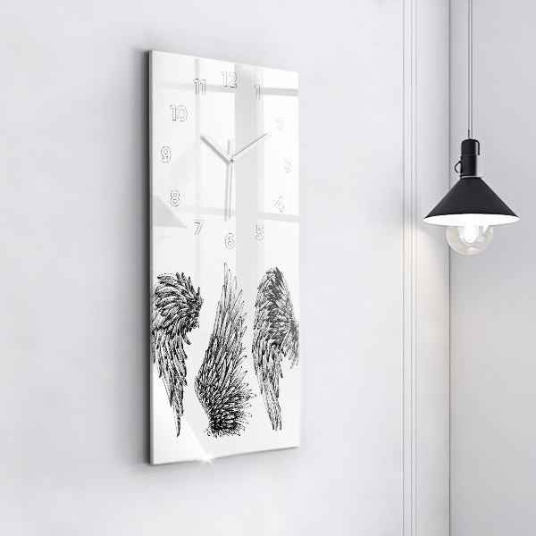 Vertical wall clock Angel wings