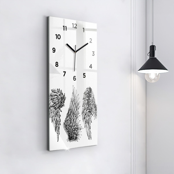 Vertical wall clock Angel wings