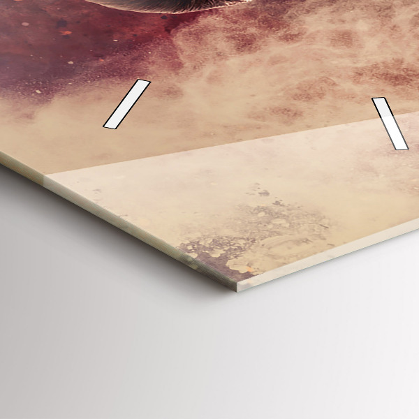 Vertical wall clock Woman and bike