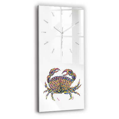 Vertical wall clock Ethnic crab