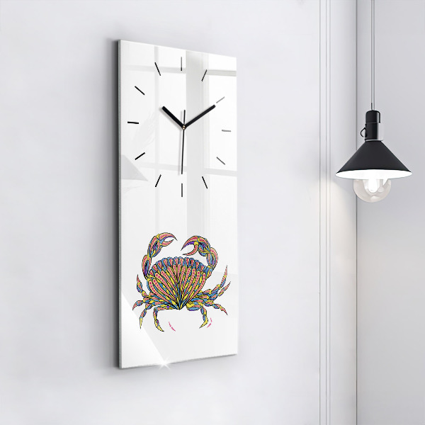 Vertical wall clock Ethnic crab