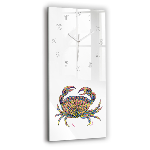 Vertical wall clock Ethnic crab