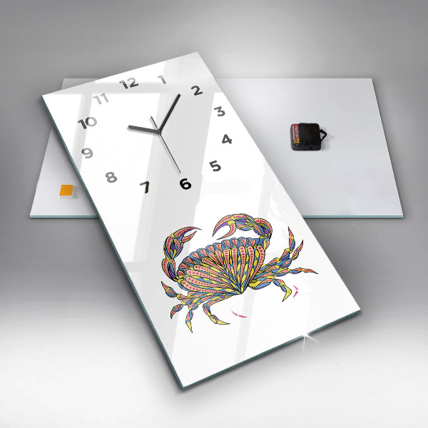 Vertical wall clock Ethnic crab