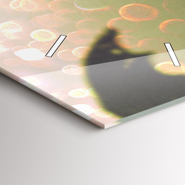 Vertical wall clock People with umbrellas