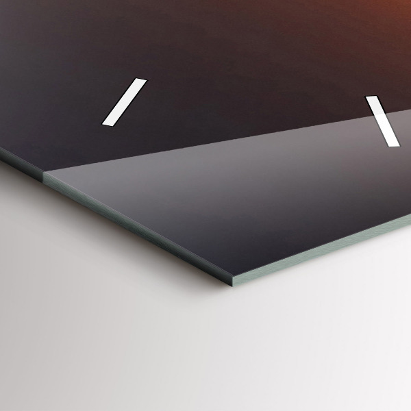 Vertical wall clock Runner and sunset