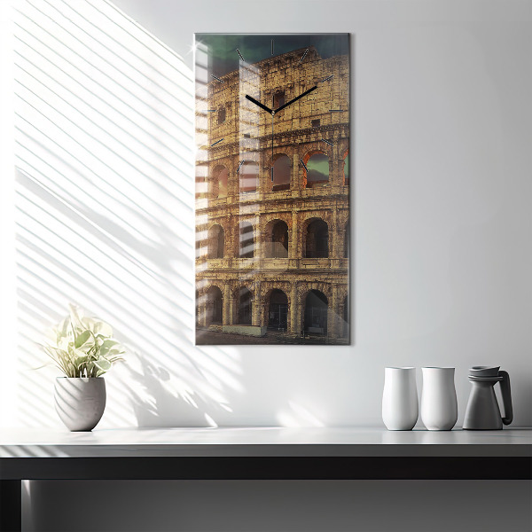 Vertical wall clock Roman Colosseum