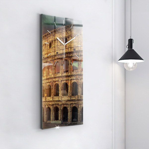 Vertical wall clock Roman Colosseum