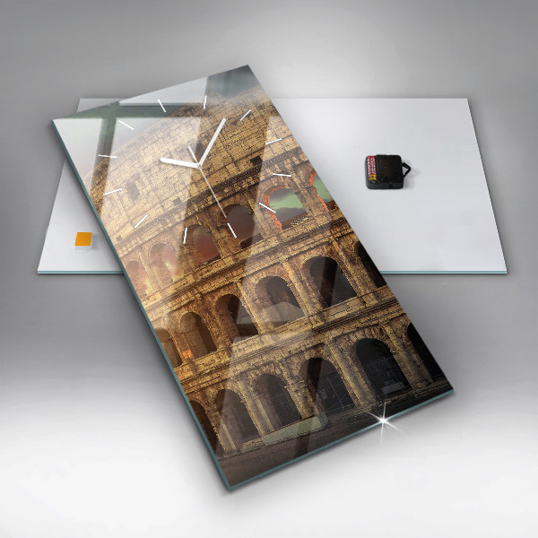 Vertical wall clock Roman Colosseum
