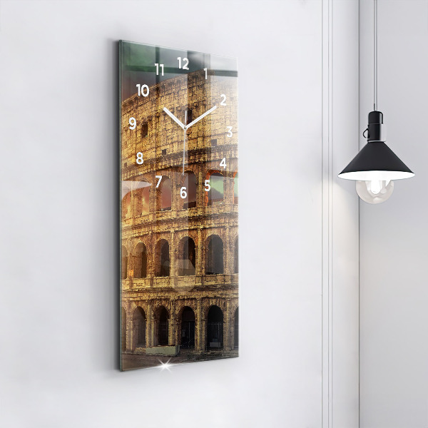 Vertical wall clock Roman Colosseum